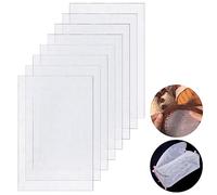 STCRERAG 8 hojas de lona de plástico de 6 quilates, color blanco, punto de aguja, de punto de cruz, mallas de plástico para bordado, manualidades, proyectos de punto y ganchillo, 32 x 21 cm