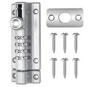 STCRERAG Cerradura de perno de combinación, 4 pernos de bloqueo de combinación únicos, cerradura de puerta con cerradura deslizante resistente con tornillos antimanipulación para puerta, cobertizo,