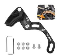 STCRERAG Guía de cadena de bicicleta de montaña de un solo disco, protector de cadena de bicicleta MTB 7075, protector de cadena de aleación de aluminio de alta resistencia con 2 tornillos y 6