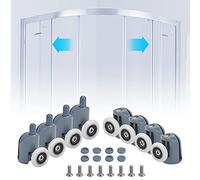 STCRERAG Rodillos de puerta de ducha Juego de 8 ruedas para puerta corredera de ducha de una sola rueda, corredores inferiores de 23 mm de diámetro de la rueda para el hogar, baño