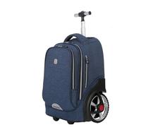 STD Skates & Wheels - Mochila/Trolley Porta Patines Transformable con Ruedas Grandes - Skates Pull & Carry Backpack or Rolling Bag (Navy)