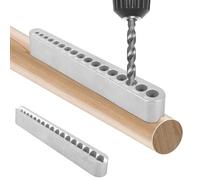 STD1000DGNP Guía de perforación para agujeros rectos, 17 tamaños de orificios de 3 mm a 9,5 mm, de aleación de aluminio, bloque de calibradores de perforación tratado térmicamente