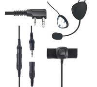 stdgove Walkie Talkie - Kit de auriculares para casco de intercomunicador de motorociclo, auriculares de comunicación con cable para Baofeng Kewnwood Retevis 2 pines radios de 2 vías