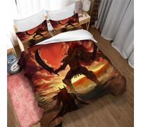 Ste-X Funda De Edredón Elden Ring | Funda De Edredón Reversible De 2 Caras con Funda De Almohada A Juego ((150x200cm)-Cama de 90,ER 03)