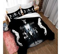 Ste-X Funda De Edredón Michael Jackson Y 2 Fundas De Almohada, Funda Nórdica para Niños, Antiácaros, con Cremallera para Un Fácil Reemplazo ((150x200cm)-Cama de 90,Estilo 03)