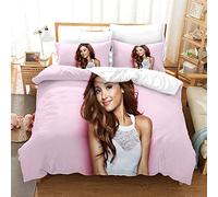 Ste-X Funda Nórdica con 2 Fundas De Almohada Juego De Cama Ariana Grande con Cremallera Juego De Cama De Microfibra De Doble Tamaño (Estilo 06,(150x200cm)-Cama de 90)
