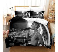 Ste-X Funda Nórdica con 2 Fundas De Almohada Juego De Cama Ariana Grande con Cremallera Juego De Cama De Microfibra De Doble Tamaño (Estilo 08,(180x220 cm)-Cama de 105/135)