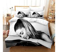 Ste-X Funda Nórdica con 2 Fundas De Almohada Juego De Cama Ariana Grande con Cremallera Juego De Cama De Microfibra De Doble Tamaño (Estilo 05,(180x220 cm)-Cama de 105/135)