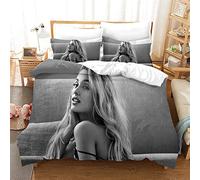 Ste-X Funda Nórdica con 2 Fundas De Almohada Juego De Cama Ariana Grande con Cremallera Juego De Cama De Microfibra De Doble Tamaño (Estilo 07,(220x 240cm)-Cama de 150/160)