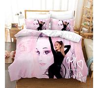 Ste-X Funda Nórdica con 2 Fundas De Almohada Juego De Cama Ariana Grande con Cremallera Juego De Cama De Microfibra De Doble Tamaño (Estilo 10,(150x200cm)-Cama de 90)