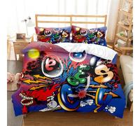 Ste-X Funda Nórdica con Estampado De Grafiti Estilo Hip Hop para Niños Y Niñas Suave De Microfibra con Cremallera Oculta Incluye 2 Fundas De Almohada Medidas (Graffiti 05,180x220cm-Cama 105/120)