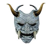 Steadybombb Casco samurái japonés | Halloween Que Cubre la Prop,Disfraz Hannya Oni látex para Adultos y Adolescentes