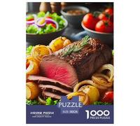 Steak 1000 Piece Jigsaw Puzzle for Adults and Families - Complex Cognitive Game 38x26cm/1000pcs