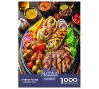 Steak Rompecabezas 1000 Piezas para Adultos Y Niños Alimentos Construir Maquetas Decoración Hogar Juegos Entretenimiento para Toda Familia 52x38cm/1000pcs