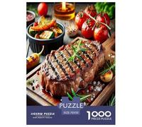 Steak Rompecabezas 1000 Piezas para Adultos Y Niños Alimentos Obra De Arte De Entretenimiento Creativo Construir Maquetas Creatividad Familiar 70x50cm/1000pcs