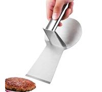 Steak Weight Press 2 in 1 Heat - Resistant Stainless Steel Wide Spatula for | Griddle Burger Press for Flat Top Kitchen Restaurant Grill | BBQ Outdoor Camping Home Party Picnic Backyard Steak Weight 2 in
