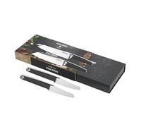 Steakchamp set de cuchillos Prime Rib: cuchillos de acero para carne, mango antideslizante, hoja de 12,5 cm, ideal para filetes, lomo alto y carnes a las brasas, incluye caja de regalo, 4 piezas