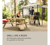 Steakhouse Wings Carpa de 244x260x152cm, 160 g/m², poliéster y acero Beige Blumfeldt
