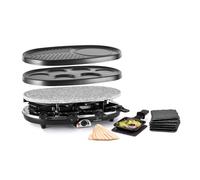 Steaklette 3in1 1500W Raclette Grill 8 Personas Negro