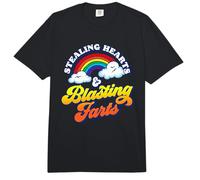 Stealing Hearts & Blasting Farts Funny Rainbow Valentines Comfort Colors Adult Heavyweight T-Shirt