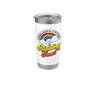 Stealing Hearts & Blasting Farts Funny Rainbow Valentines Vaso térmico de acero inoxidable de doble pared