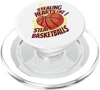 Stealing Hearts Like I Steal Baloncesto Día de San Valentín PopSockets PopGrip para MagSafe