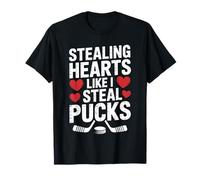 Stealing Hearts Like I Steal Pucks Hockey Valentine Camiseta