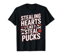 Stealing Hearts Like I Steal Pucks Hockey Valentine Hockey Camiseta