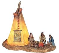 StealStreet ss-g-11390 nativos Americanos con iluminación Tipi Indio Coleccionable decoración Estatua