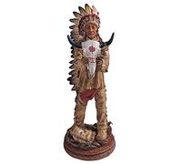 StealStreet ss-g-11664 Polyresin Nativo Americano con Animal Figura Decorativa de Calavera, 13 "