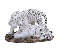 StealStreet SS-G-54132 Medium Polyresin White Tiger Couple Figurine Statue 6.25""""