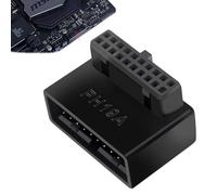 Stealth - Adaptador de cable de PC - Conector interno USB 3.0 en ángulo de 20 pines | Diseño que ahorra espacio para carcasas ajustadas | Chapado en oro para una mínima pérdida de señal (se adapta a