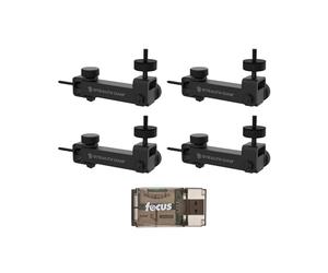Stealth Cam Soporte ecológico con pivote vertical horizontal, construcción de tubo de acero resistente (negro, paquete de 4) con lector de tarjetas (5 artículos)