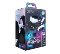 STEALTH Comfort Play & Protect Kit para PS VR2 - con protector de silicona para la lente, funda protectora de silicona, paño de limpieza de microfibra, empuñaduras de silicona para el mando táctil