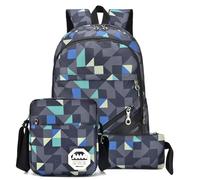 Stealth - Mochila de hidratación escolar para niños con bolsa de almuerzo y estuche para lápices, mochila 3 en 1 para niños, gris, Talla única, Mochilas rucksack