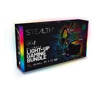 STEALTH Pack de accesorios iluminados 4 en 1 para consola y PC, Contiene teclado, mouse, auriculares con micrófono y mousepad
