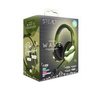 Stealth Panther Wave - Verde Bosque, Auriculares Gaming Over Ear compatibles con PS4/PS5, Xbox, Switch, PC con micrófono Flexible, Jack de 3.5mm, Cable de 1.5m, Ligero, cómodo y Duradero