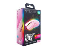 STEALTH Ratón para juegos de 7 botones con luz LED rosa pastel, compatible con consolas de juegos y PC