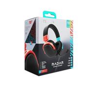 STEALTH RADAR - Auriculares para juegos, azul/rojo, compatibles con consolas de juegos, móviles y PC