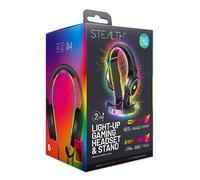 Stealth Rainbow Gaming Headset Stand Con Auriculares LED Iluminados - para PS4, PS5, XBox, Switch y PC