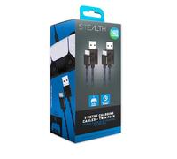 STEALTH SP-C10V Cables trenzados para carga y juego de 3M, Doble Premium para PS5