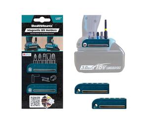 StealthMounts Blue Makita - Soporte magnético para brocas | Organizador de brocas | Soporte perfecto para brocas e impactos Maktia (paquete de 2)