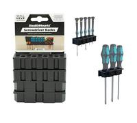 StealthMounts Soporte para destornillador de pared con sistema de colmena | Estante de almacenamiento para almacenamiento de herramientas de mano | Paquete de 4