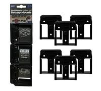StealthMounts Soportes de batería para Bosch 18v | Porta Baterías para Bosch 18v | Paquete de 6 | Organizadores de batería negro para Bosch 18v