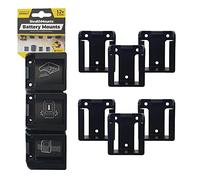StealthMounts Soportes de batería para Dewalt 12v (negro) - Paquete de 6