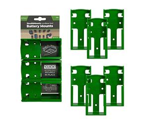 StealthMounts Soportes de batería para Festool 18v | Porta Baterías para Stanley Festool 18v | Paquete de 6 | Organizadores de batería verde para Festool 18v
