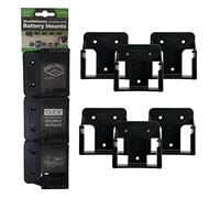 StealthMounts Soportes de batería para Hikoki/Hitachi/Metabo HTP | Porta Baterías para Hikoki/Hitachi/Metabo HTP | Paquete de 6 | Organizadores de batería negro para Hikoki/Hitachi/Metabo HTP