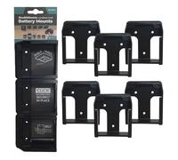 StealthMounts Soportes de batería para Makita XGT | Soporte de batería inalámbrico para herramientas eléctricas Makita de 40 V | Paquete de 6 | Organizadores de batería negros para Makita