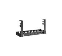 Stealthy Soporte para cables debajo del escritorio, herramientas de rechazo, instalación permanente, organizador de cables de acero bajo escritorio, organizador de cables multifuncional