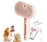 Steam Brush for Dogs, 2025 New Chewy Viral Steam Brush, 3 In 1 Rechargeable Steam Cat Brush Self Cleaning Dog Brush for Long and Short Hair Dogs, Remove Tangled Loose Hair (pink)